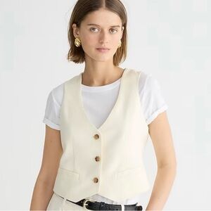 J. Crew Classic-fit Waistcoat Vest in City Twill Size 6